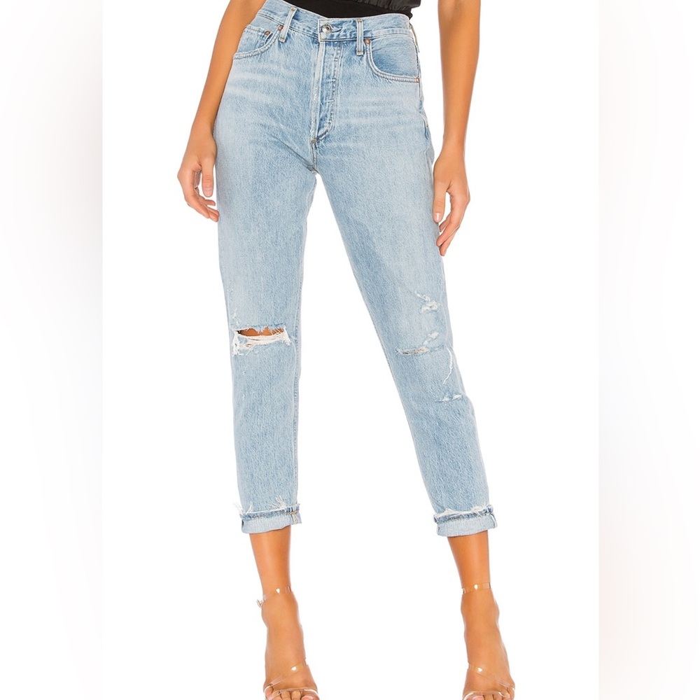 AGOLDE “Jamie High Rise Classic” size 24. “Shakedown” color. Like new!